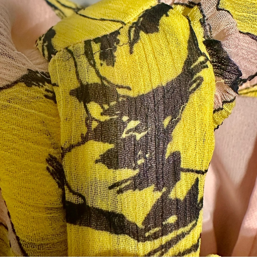 Marissa Webb Pink and Yellow Ruffle Top - Picture 5 of 5